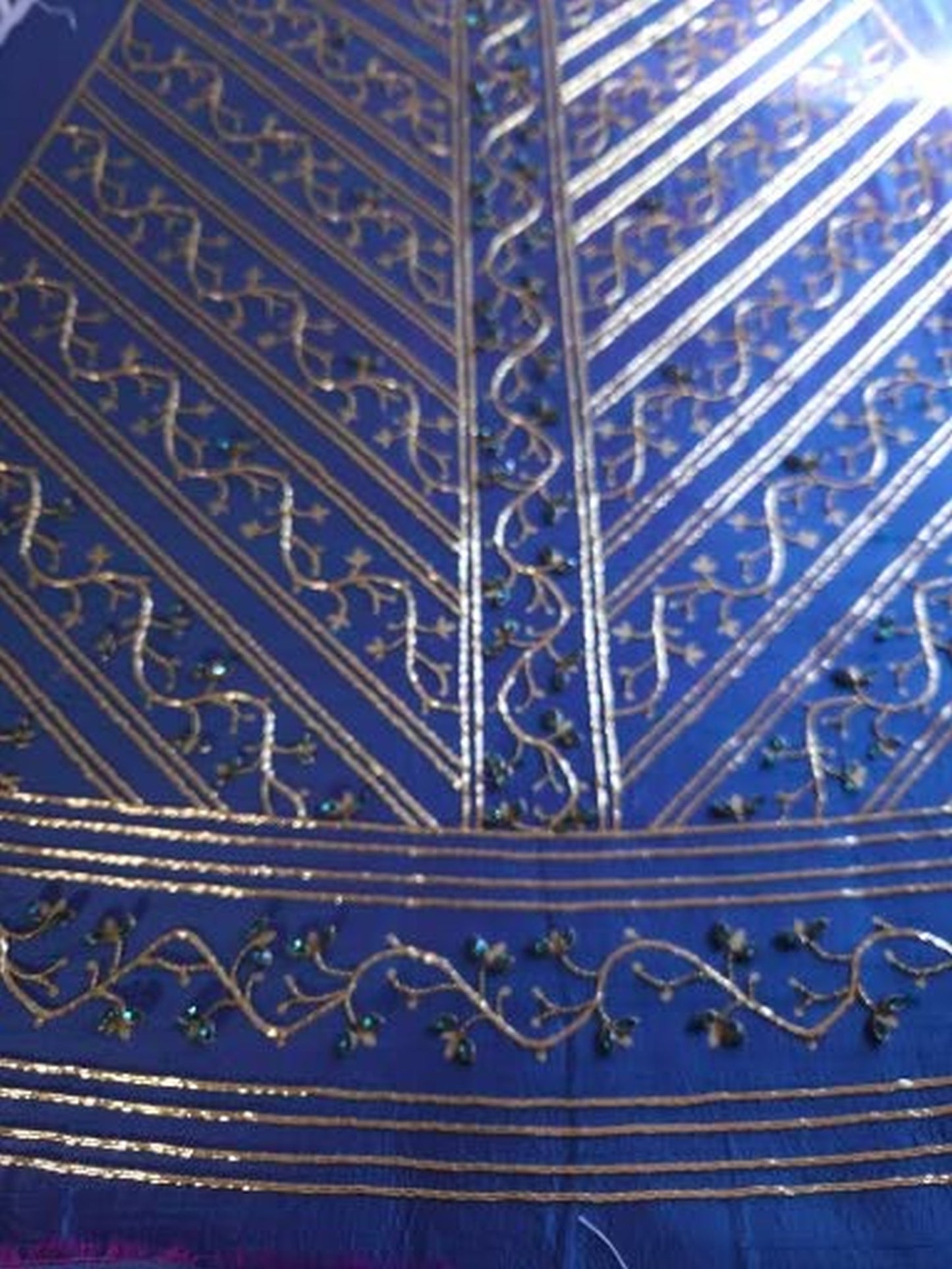 Vines with DIY gems and pearls in gold or silver on your choice of silk