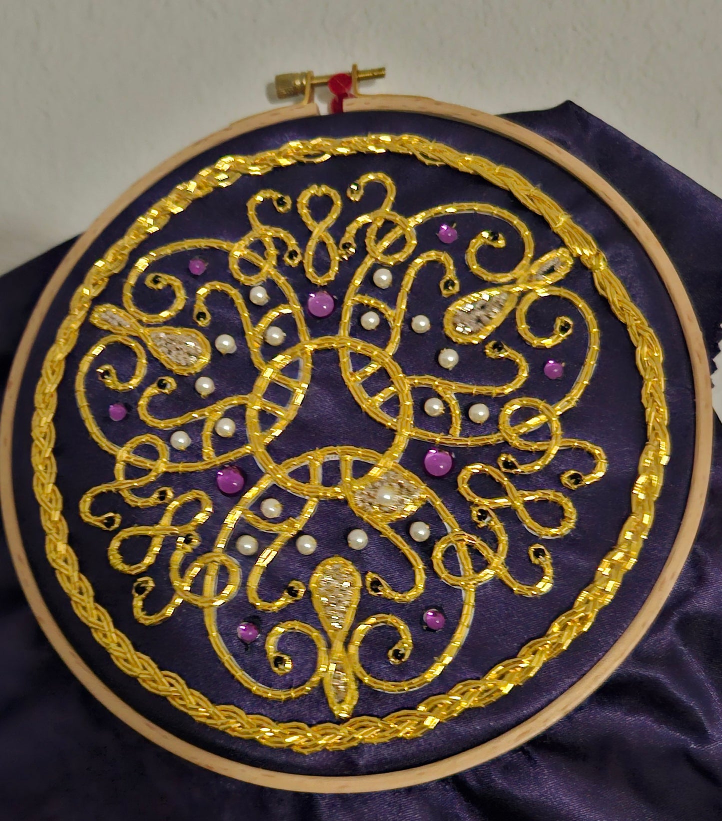 Viking Shield goldwork embroidery kit