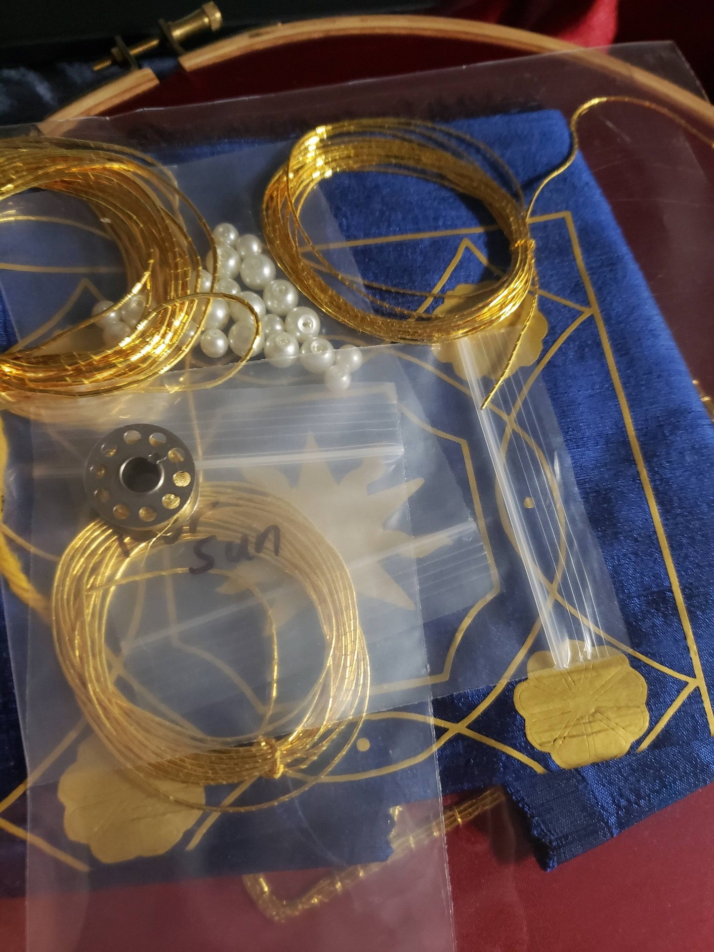 Queen Elizabeth I Armada Gown Goldwork Embroidery Kit — 1588 Tudor Replica