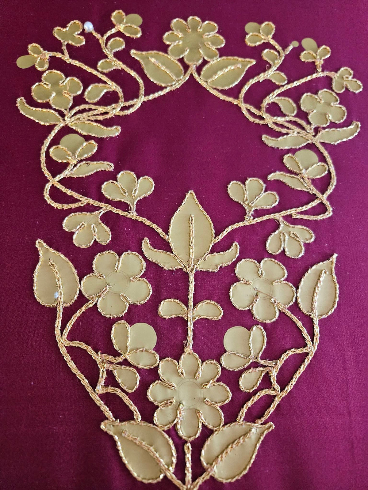 Elizabethan Flowers Bodice Goldwork Embroidery kit