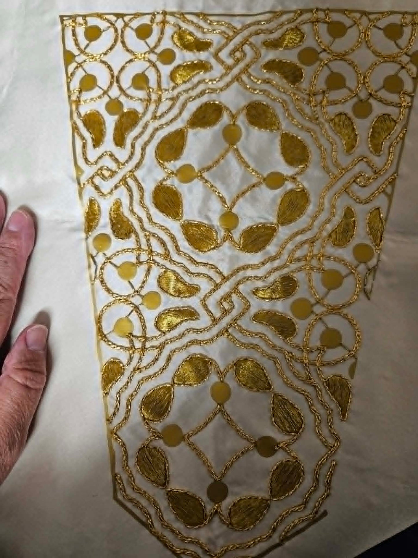 Ivory Queen Katherine Parr replica underskirt panel