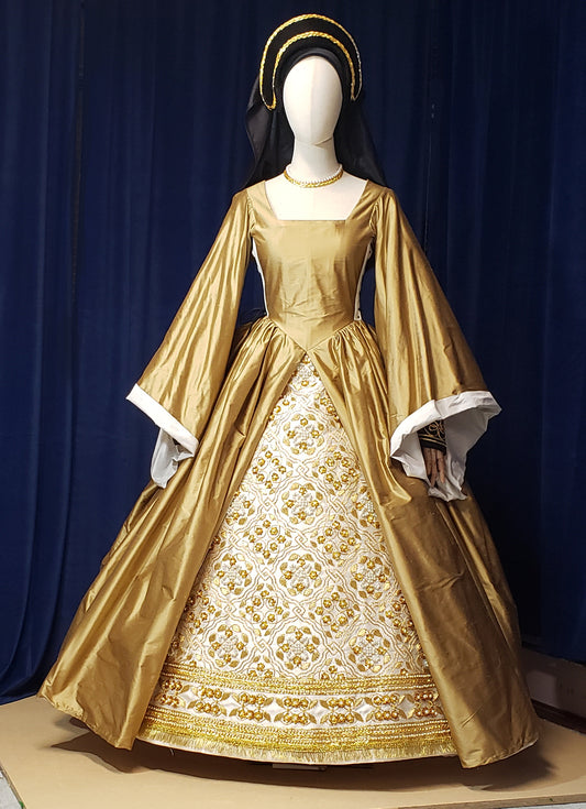 Ivory Queen Katherine Parr replica underskirt panel