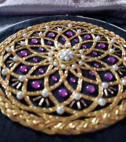 Gothic Rose Window Badge goldwork embroidery kit
