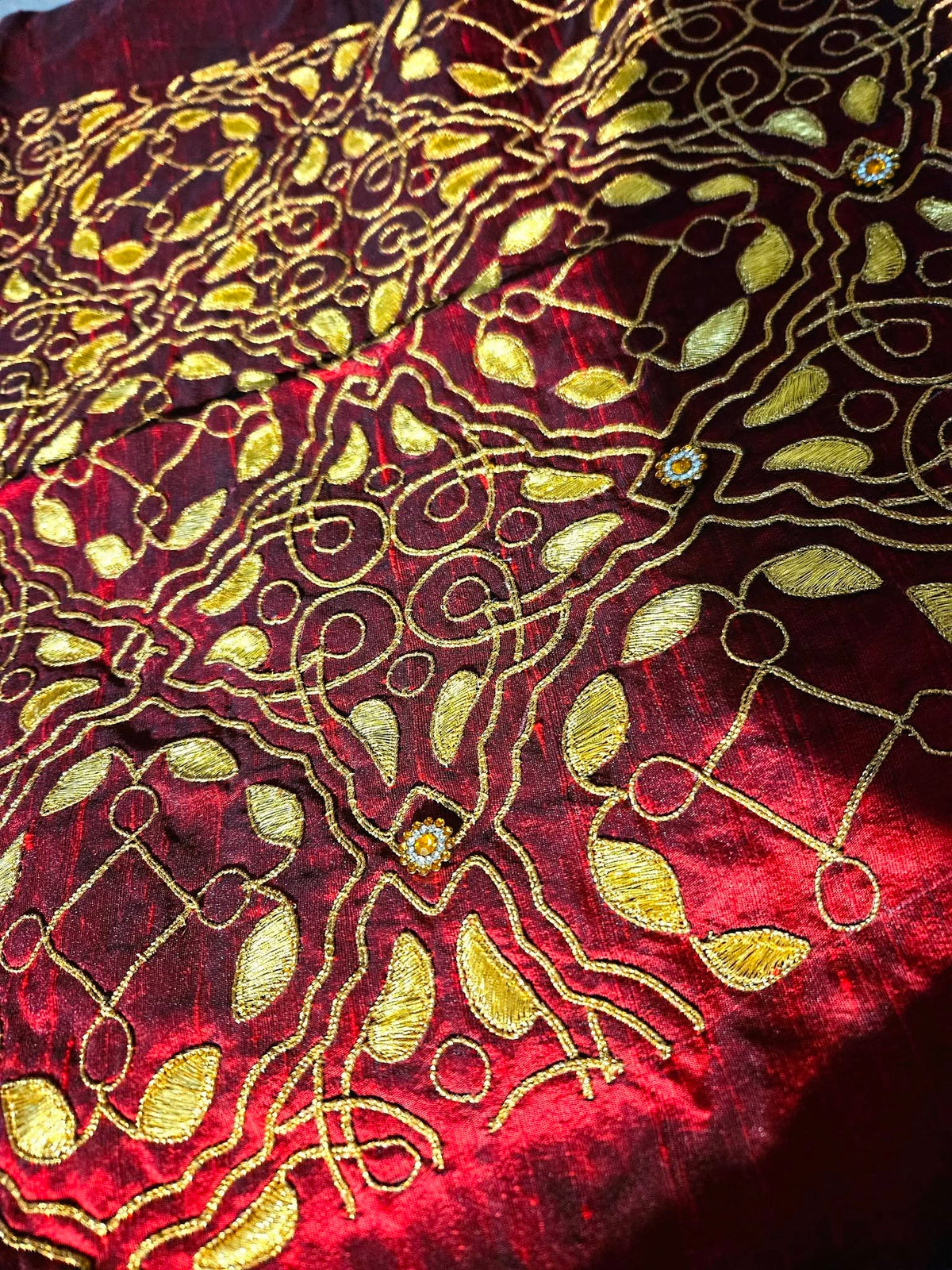 Queen Katherine Parr Replica Crimson silk set of three