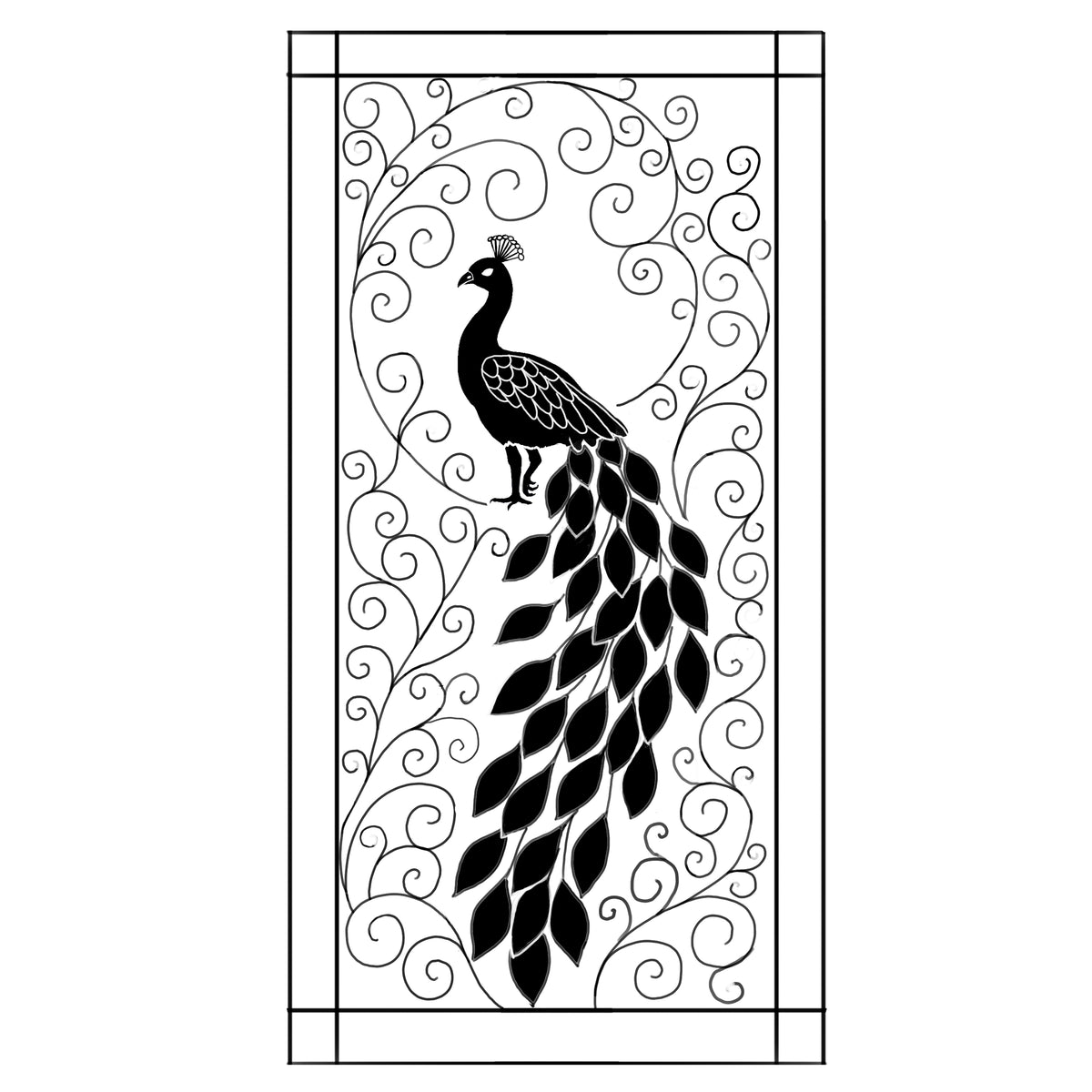 Peacock Embroidery Kit — Goldwork and Rare Shaded Silver Leaf Thread