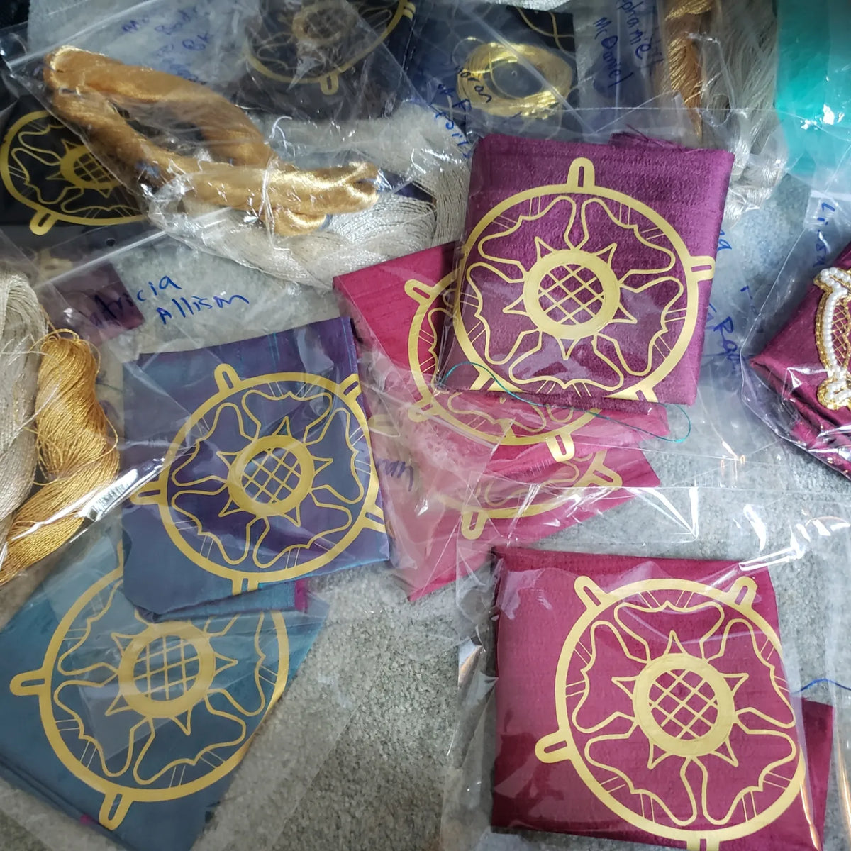 Tudor Rose goldwork embroidery kit