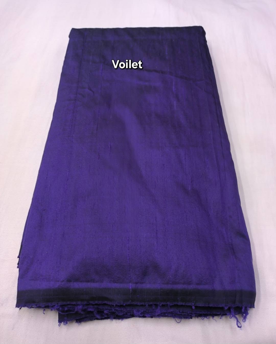 Vines Real Silver on Violet silk set of 3